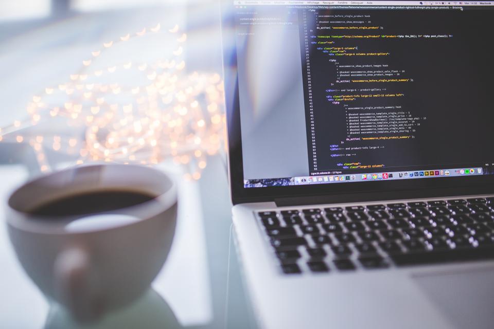 Planning an email marketing campaign on a computer