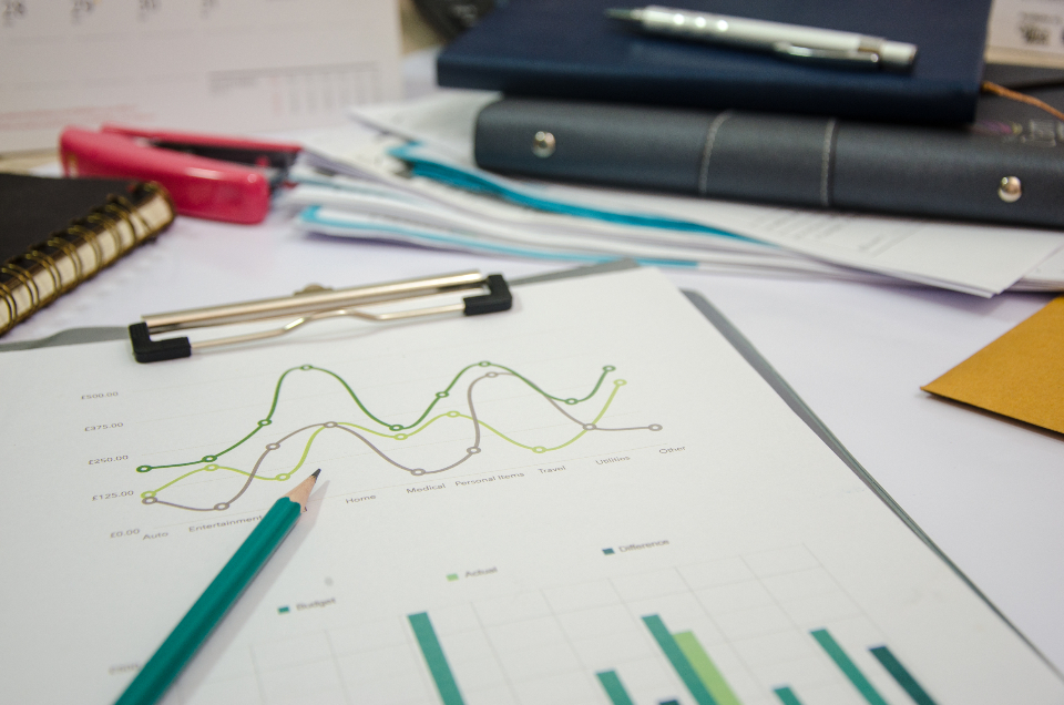 Google Analytics 4 data charts on a screen